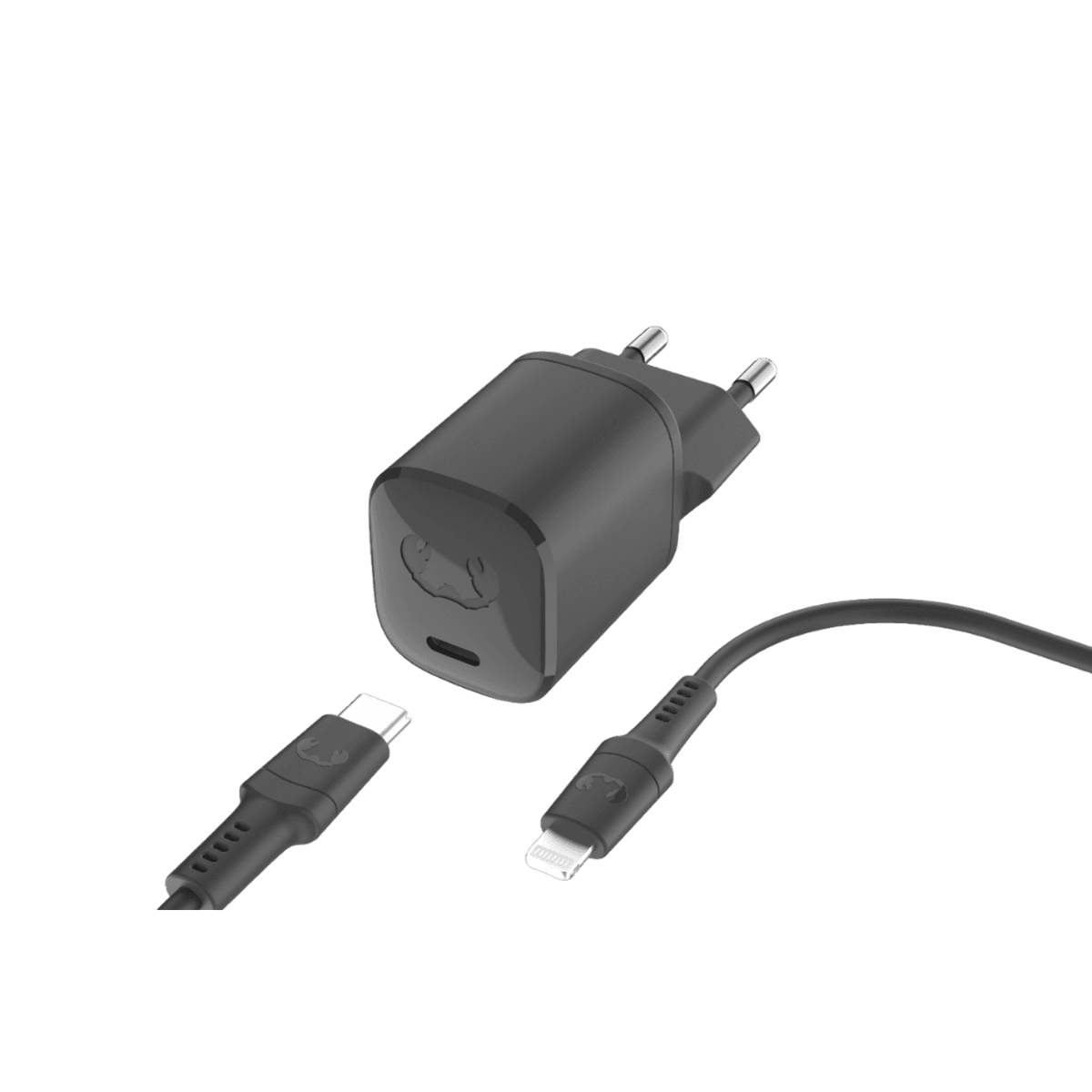 FRESH 'N REBEL Mini Charger USB-C 20W + Lightning-kabel - Grijs — afbeelding 1