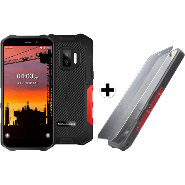 SYCO RS-403 - 64 GB Zwart met Tempered Glass-screenprotector