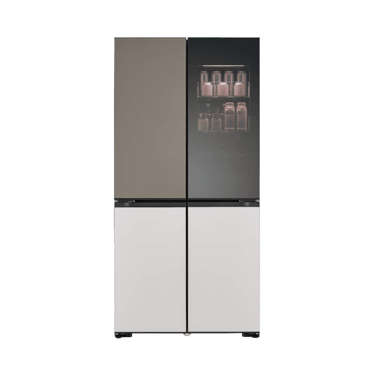 LG  GMV960NNME Instaview -  Amerikaanse koelkast - breedte 91.4 cm - hoogte 186.5 cm - inhoud 384 l - NoFrost — afbeelding 1