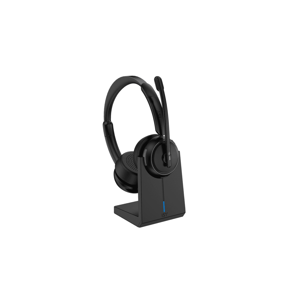 ISY IHS-8200 met laadstation On-ear Draadloze headset met Noise-cancelling Zwart — afbeelding 1