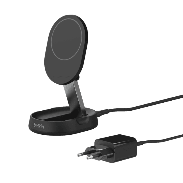 BELKIN Boost Charge Qi2 15W Magnetische Oplaadstand – Zwart (met adapter)