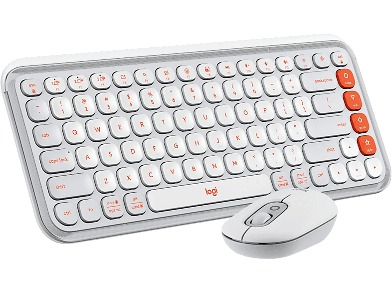 Logitech Pop Icon Combo Draadloos Toetsenbord En Muis Wit — afbeelding 1