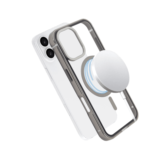 ISY ISC-7000 MagISY Metal Cover voor Apple iPhone 16 Transparant