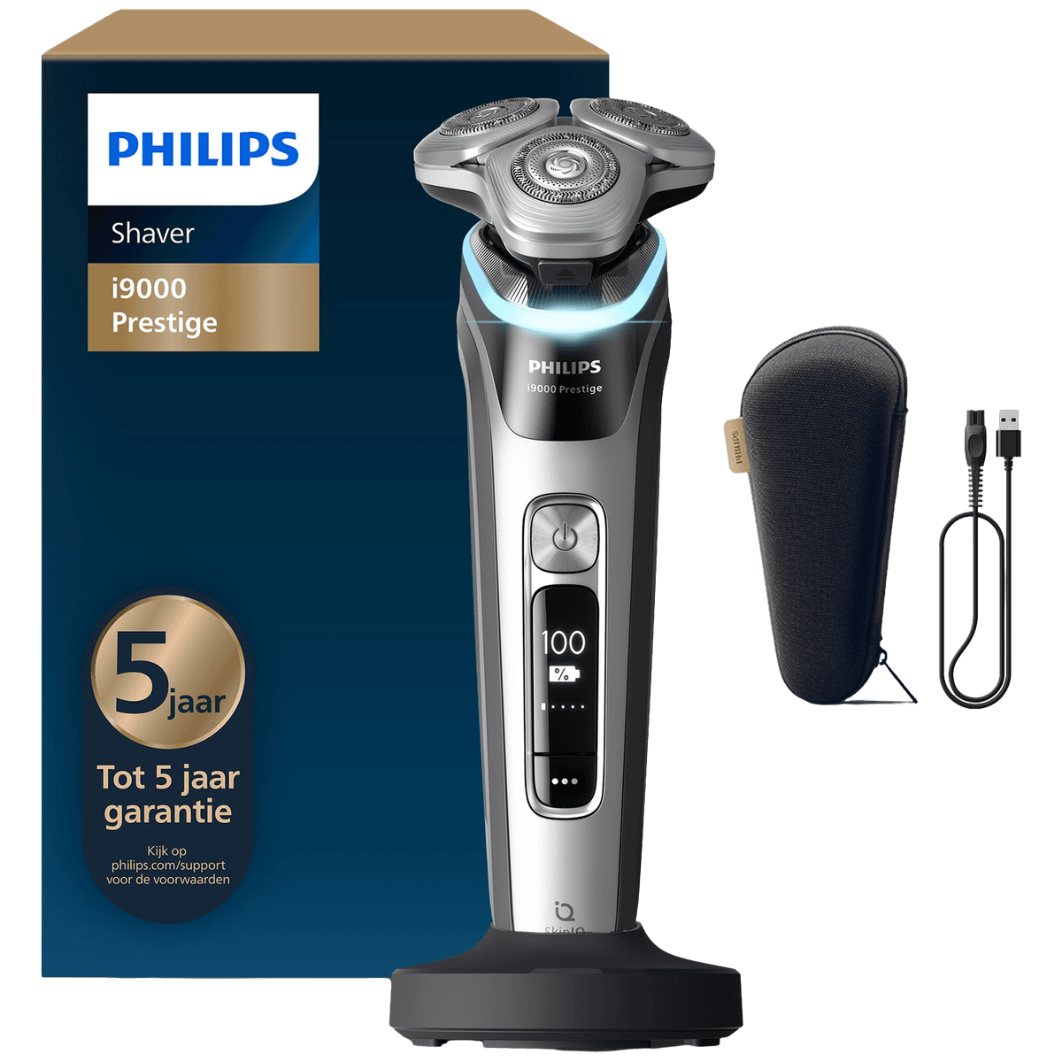 PHILIPS Shaver i9000 Prestige Wet&Dry  XP9204/10 Scheerapparaat Zilver — afbeelding 1