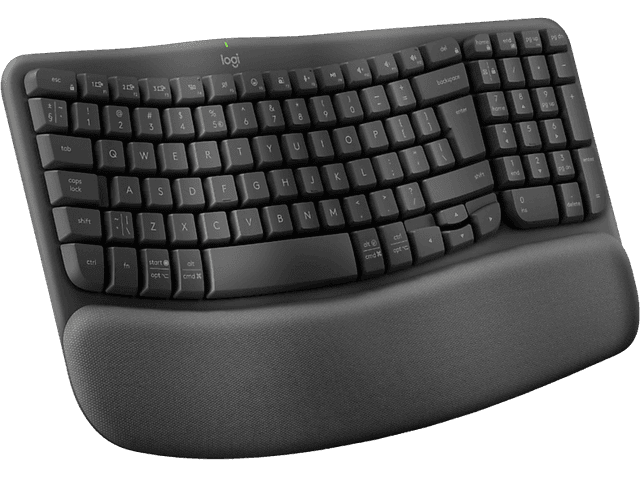 Logitech Wave Keys - Draadloos Ergonomisch Toetsenbord Zwart