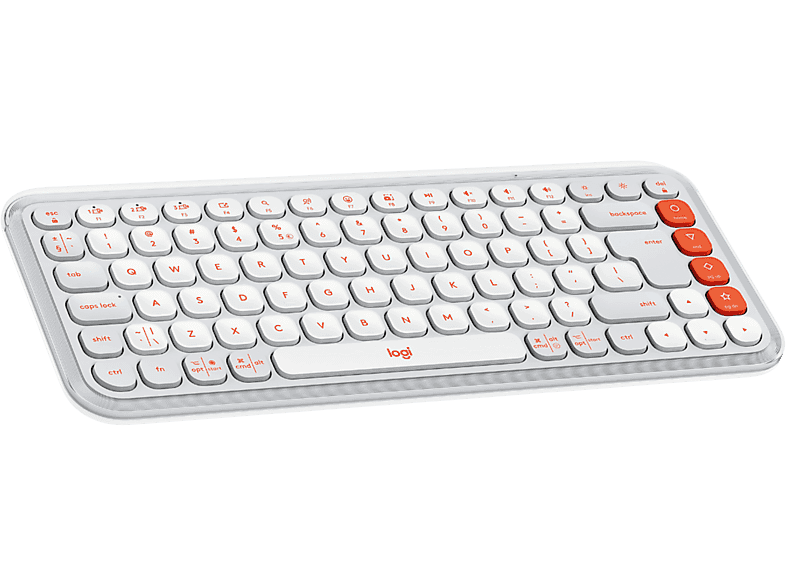 Logitech Pop Icon Keys Draadloos Toetsenbord Wit — afbeelding 1