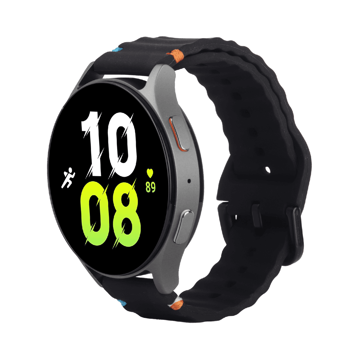 JUST IN CASE ActiveFlex Strap Samsung Galaxy Watch 20mm Horlogebandje Zwart — afbeelding 1