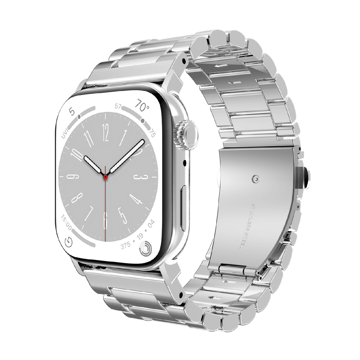 JUST IN CASE PrimeSteel Strap Apple Watch 40-42mm Horlogebandje Zilver — afbeelding 1