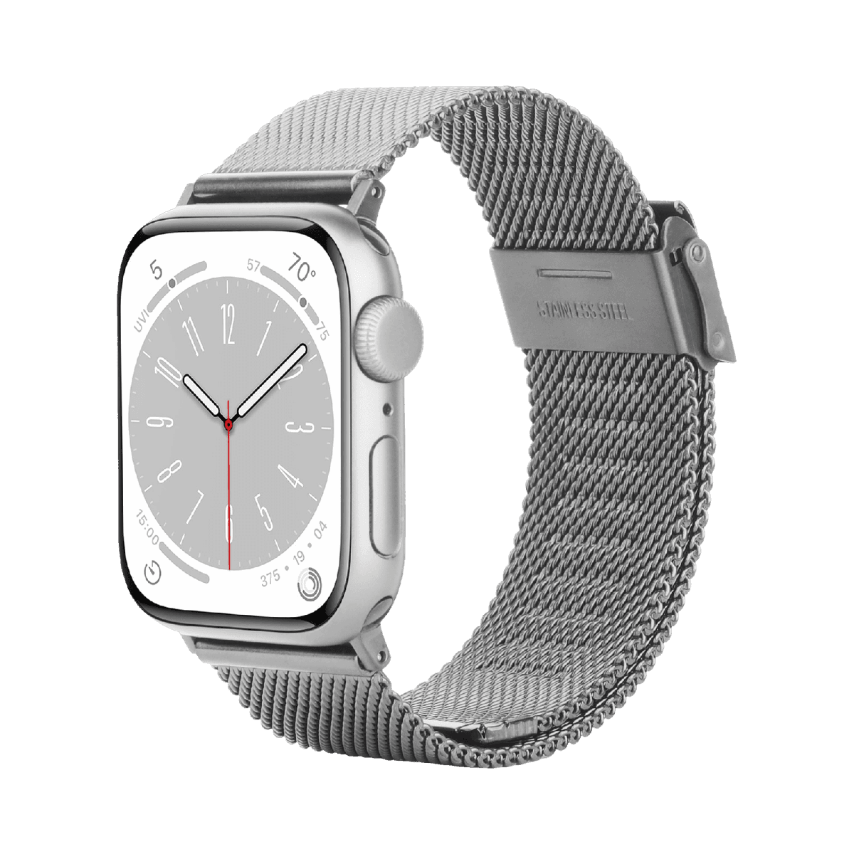 JUST IN CASE SilkSteel Strap Apple Watch 40-42mm Horlogebandje Zilver — afbeelding 1