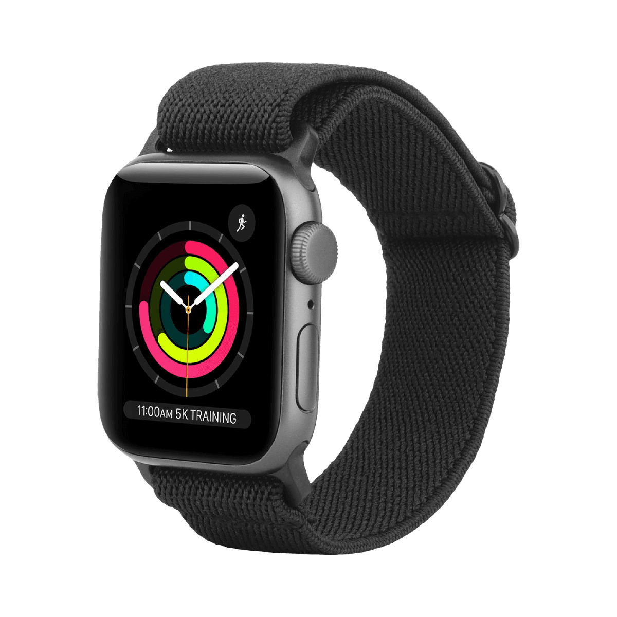 JUST IN CASE Urban Textura Strap Apple Watch 44-49mm Horlogebandje Zwart — afbeelding 1