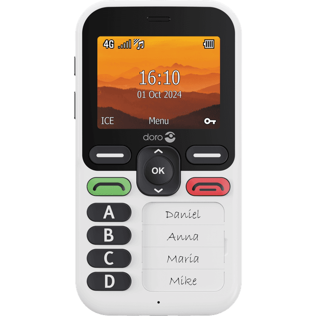 DORO LEVA X10 4G Seniorphone met SOS Button + GPS - 17 MB Wit
