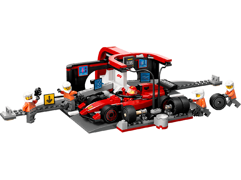 Lego City 60443 F1 Pitstop En Pitcrew Met Ferrari Auto Bouwstenen — afbeelding 1