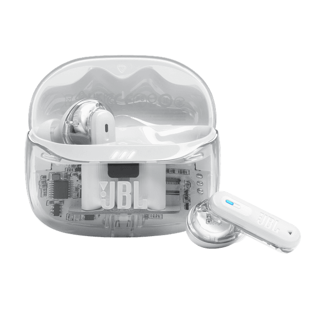 JBL Tune Beam 2 Ghost Edition JBLTBEAM2 GWHT In-ear Draadloze oordopjes Met Noise-cancelling Wit