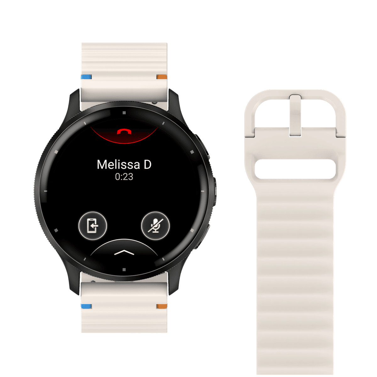 JUST IN CASE ActiveFlex Garmin Venu 3 Horlogebandje Ivoor — afbeelding 1