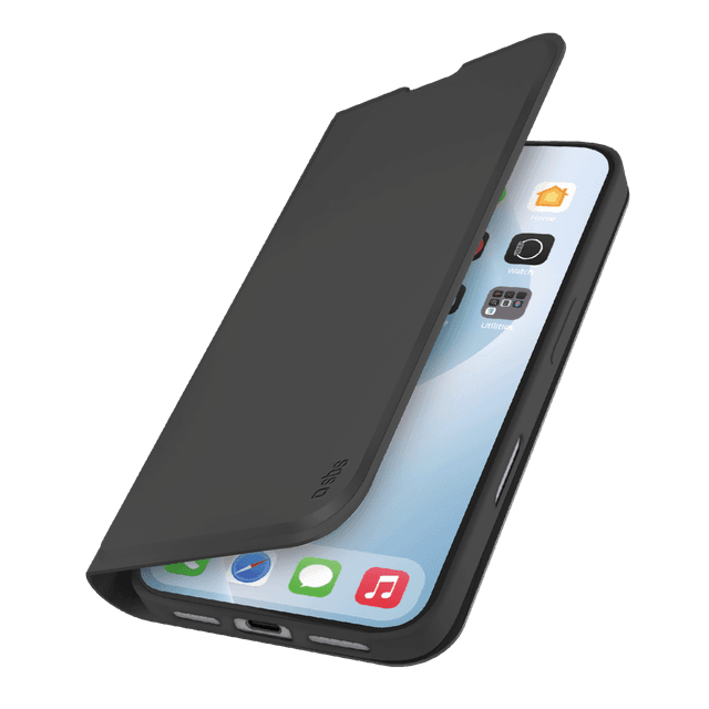 SBS Wallet smooth Telefoonhoesje voor Apple iPhone 17 Air Zwart