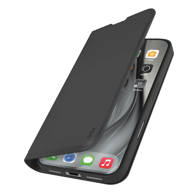 SBS Wallet smooth Telefoonhoesje voor Apple iPhone 17 Pro Max Zwart