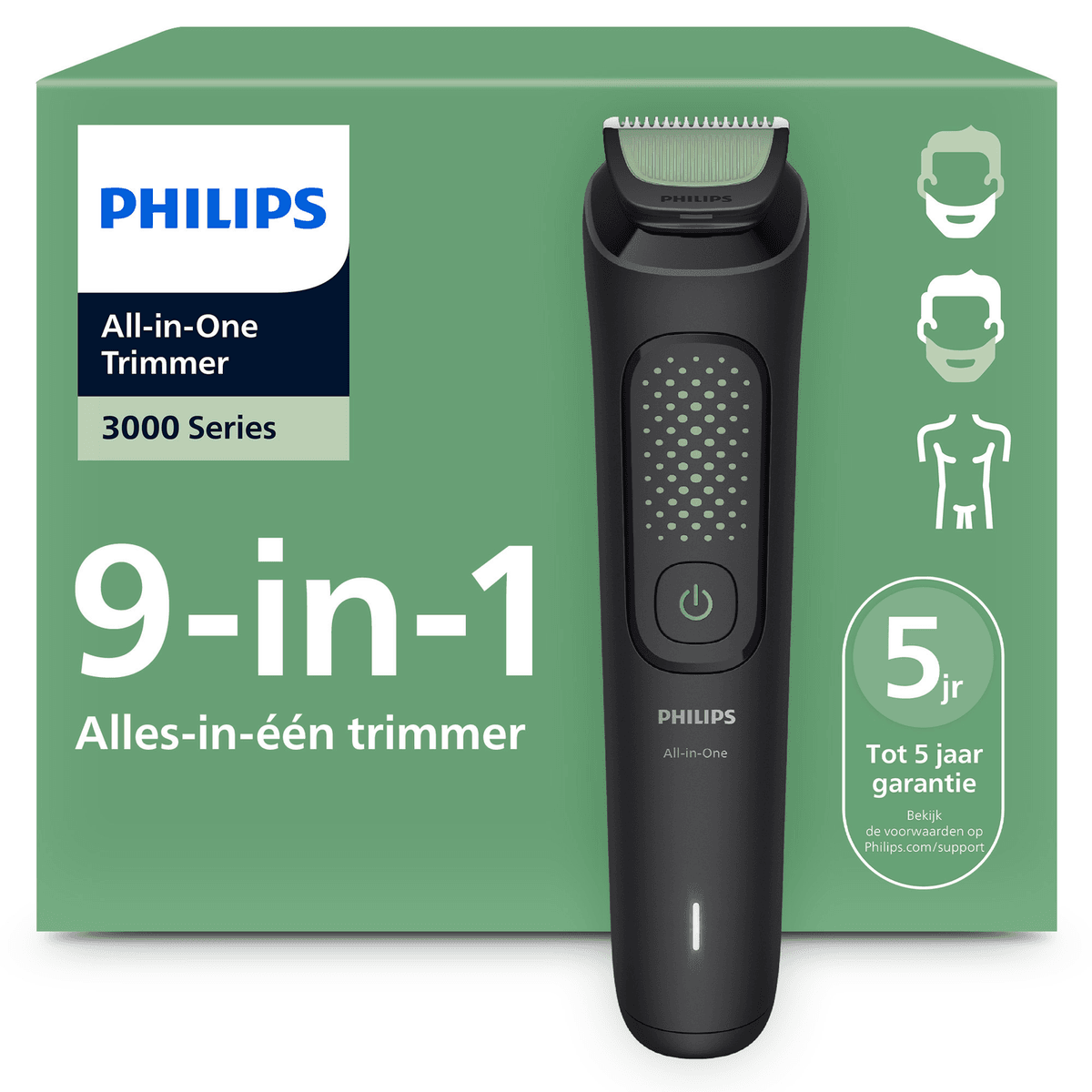 PHILIPS MG3945/15 Philips Series 3000 9 in 1 Multigroom Zwart — afbeelding 1