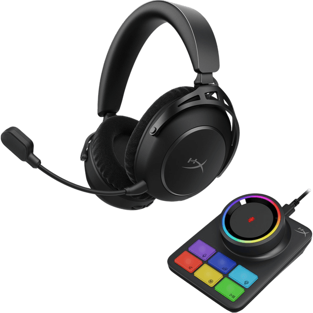 HYPERX Cloud Alpha 2 + RGB Station Over-ear Bedrade gaming-headset Met Noise-cancelling Zwart
