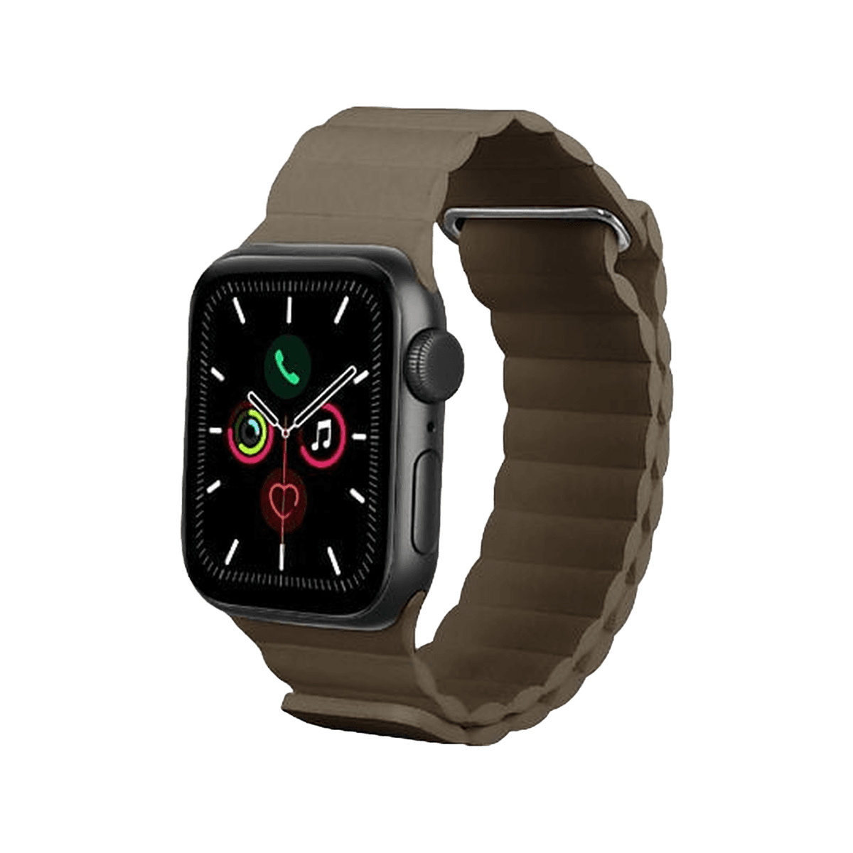 JUST IN CASE Magfit Strap Apple Watch 40-42mm Horlogebandje Koffie — afbeelding 1