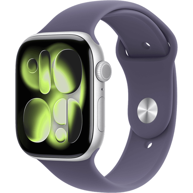 Apple Watch Series 11 gps - 46mm Aluminium Case - Purple Fog Sport Band M/l Smartwatch Silver
