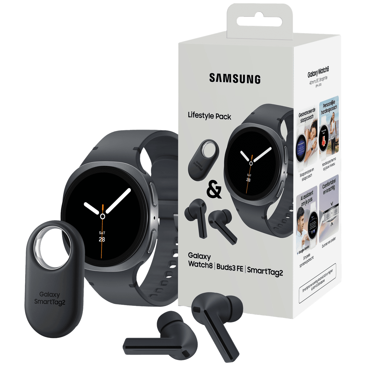 SAMSUNG Lifestyle Pack Smartwatch Zwart — afbeelding 1