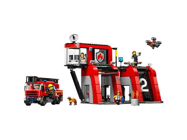 Lego City 60414 Brandweerkazerne En Auto Bouwstenen