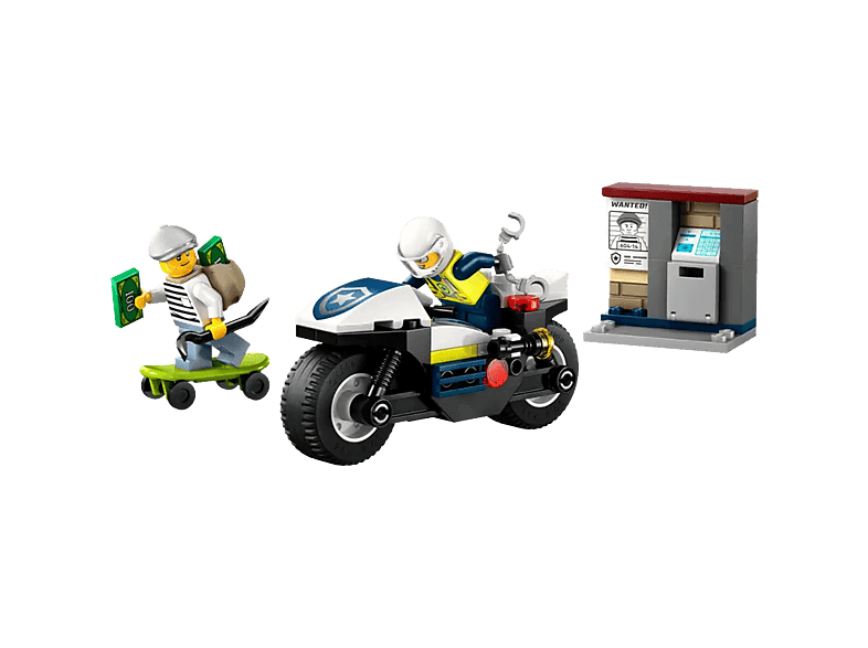 Lego City 60455 Achtervolging Op Politiemotor Bouwstenen — afbeelding 1