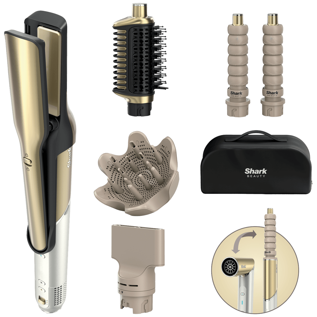 SHARK Glam 5-in-1 - HD6052SEU Hairstyler Goud — afbeelding 1