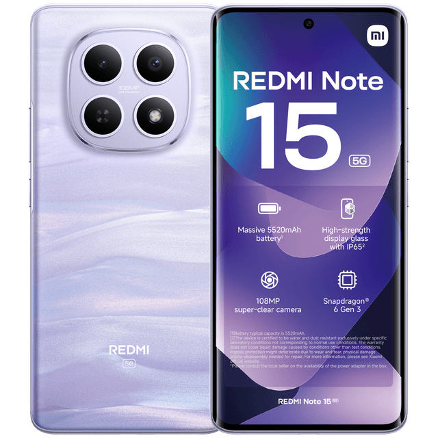 XIAOMI Redmi Note 15 5G - 6GB - 128 GB Paars