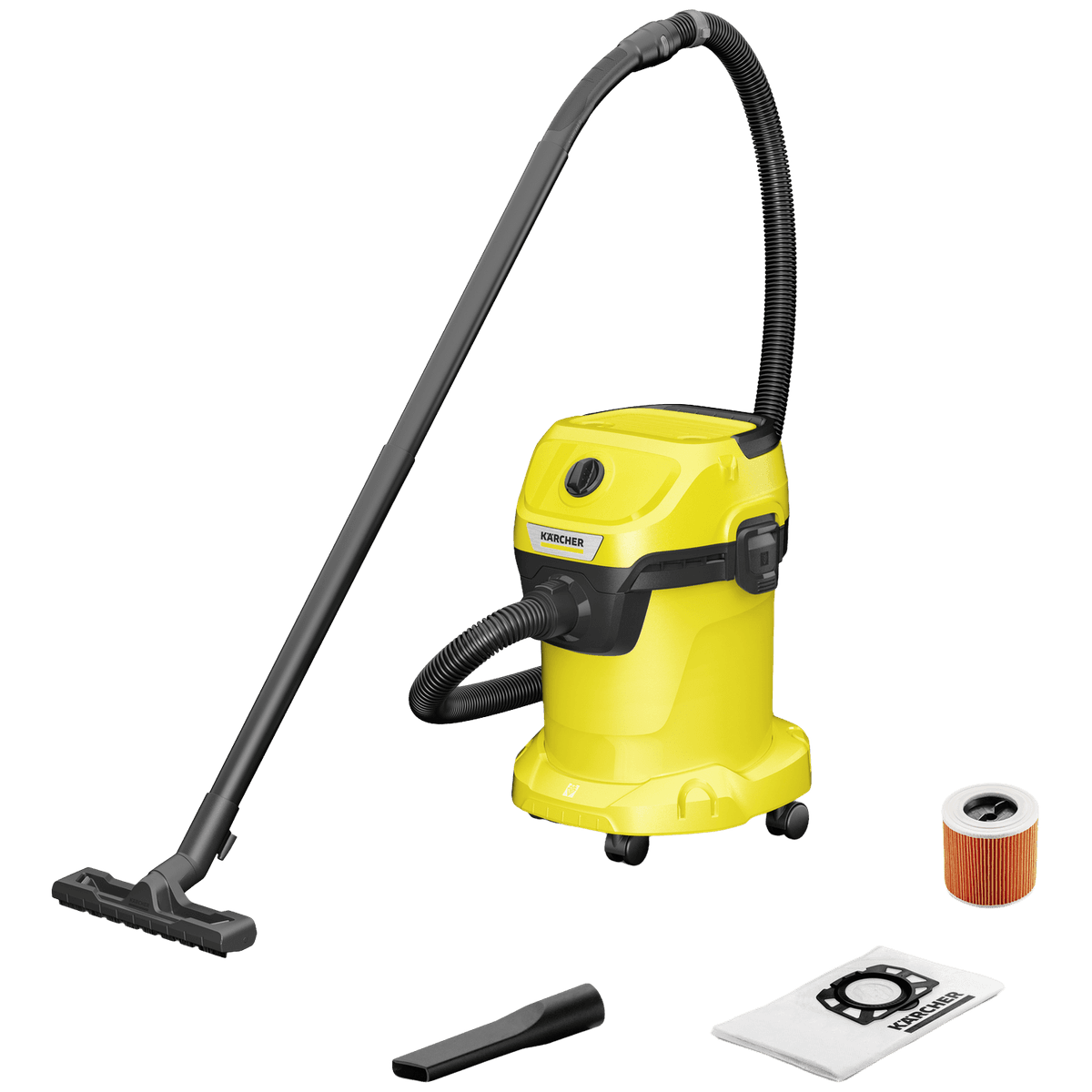 KARCHER WD 3 V-17/4/20 Stofzuiger zonder zak Geel — afbeelding 1