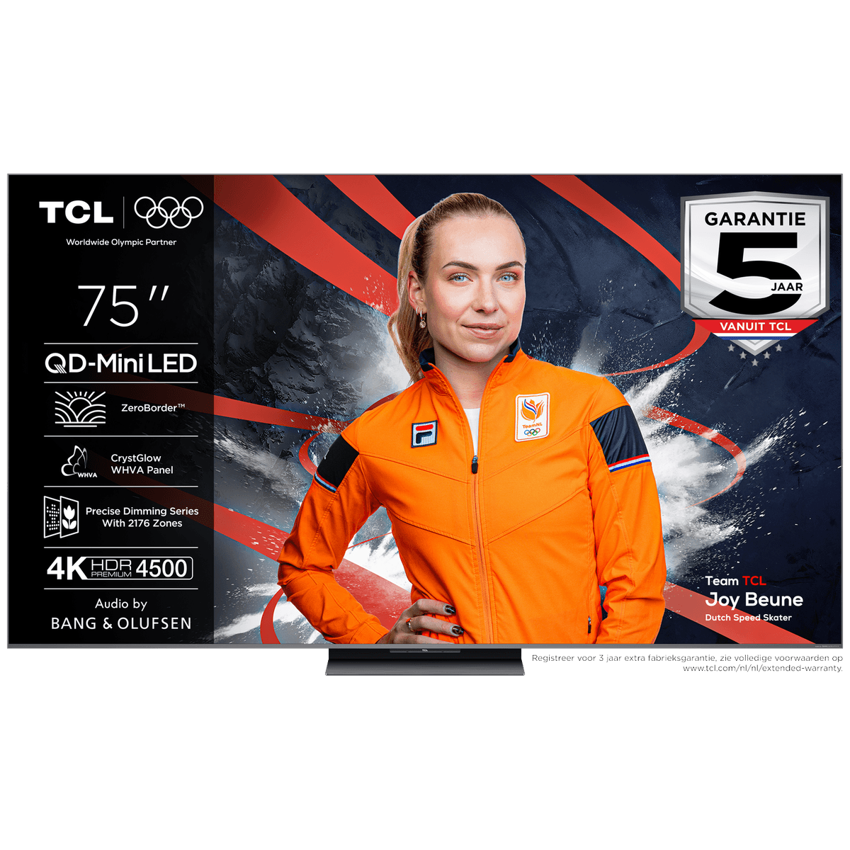 TCL 75C8K - Ultra HD 4K - Mini-led-tv - 75 inch - 2025 — afbeelding 1
