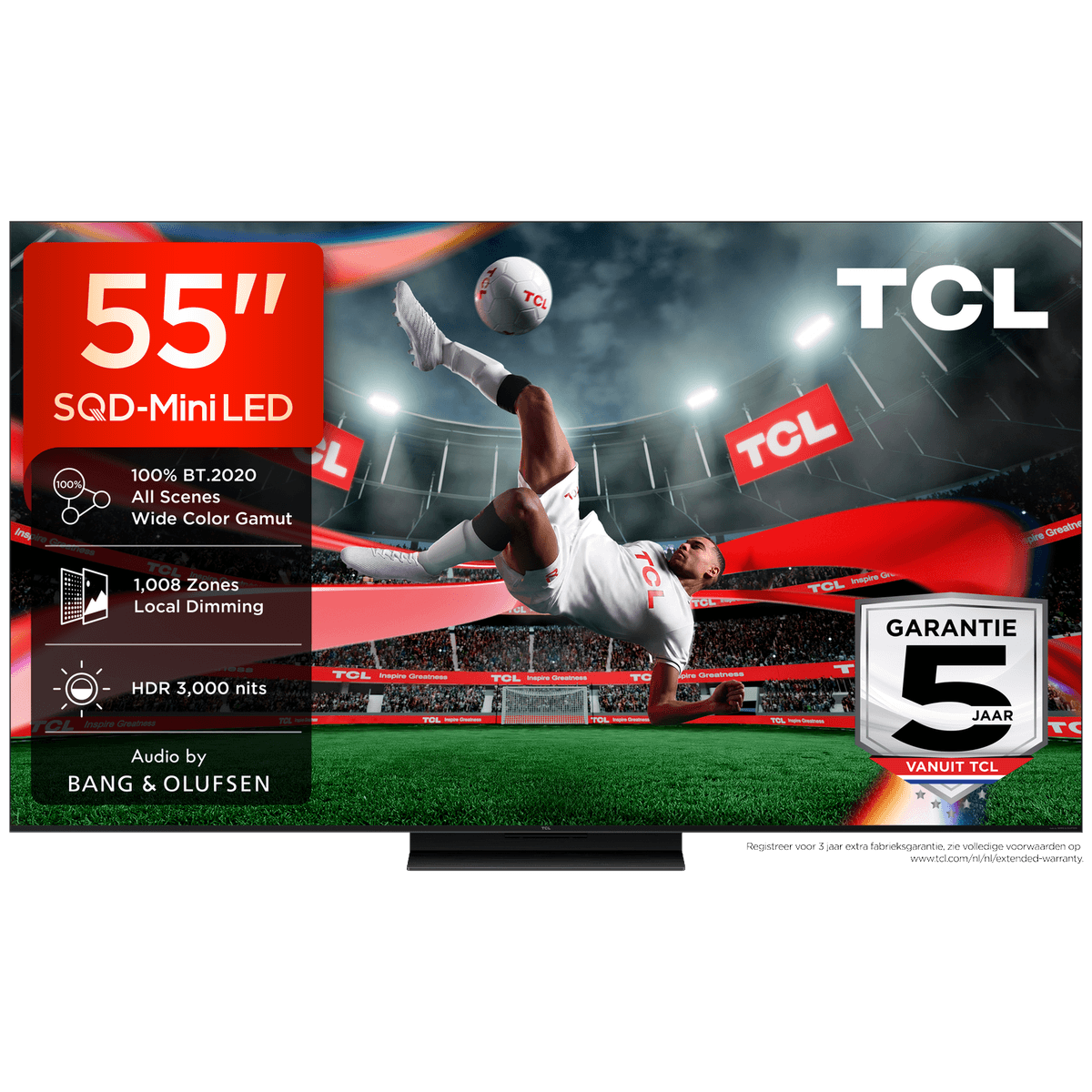 TCL 55C8L SQD - Ultra HD 4K - Mini-led-tv - 55 inch - 2026 — afbeelding 1