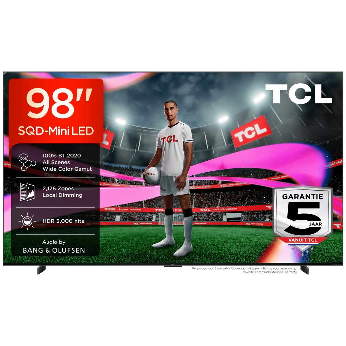 TCL 98C7L SQD - Ultra HD 4K - Mini-led-tv - 98 inch - 2026 — afbeelding 1