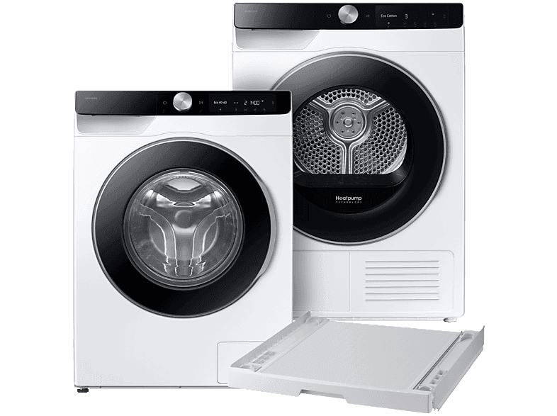 Samsung Ww90dg6u25lku3 6000-serie + Samsung Dv90dg6845lku3 Stapelkit Wasmaschine Droger Bundel — afbeelding 1