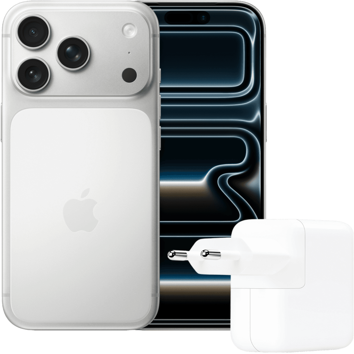 Apple Iphone 17 Pro - 5g 256 Gb Silver + 30 W Usb-c Adapter Smarthone Bundel — afbeelding 1