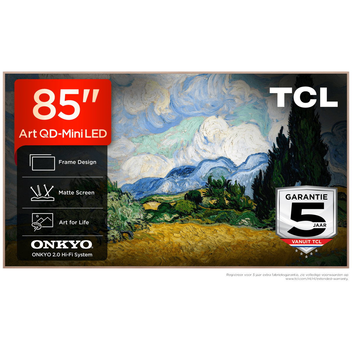 TCL 85A400 Pro QD-Mini-led - Ultra HD 4K - Mini-led-tv - 85 inch - 2026 — afbeelding 1