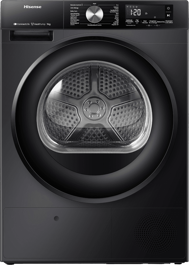 HISENSE DH3S902BBCC  - Warmtepompdroger - 9 kg - 63 dB - Energielabel C