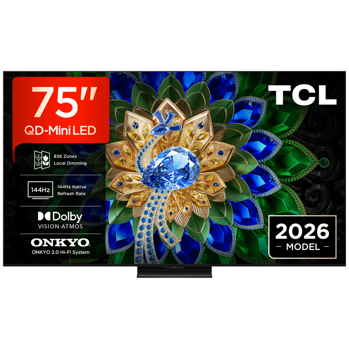 TCL 75A400U QD-Mini-led - Ultra HD 4K - Mini-led-tv - 75 inch - 2026 — afbeelding 1