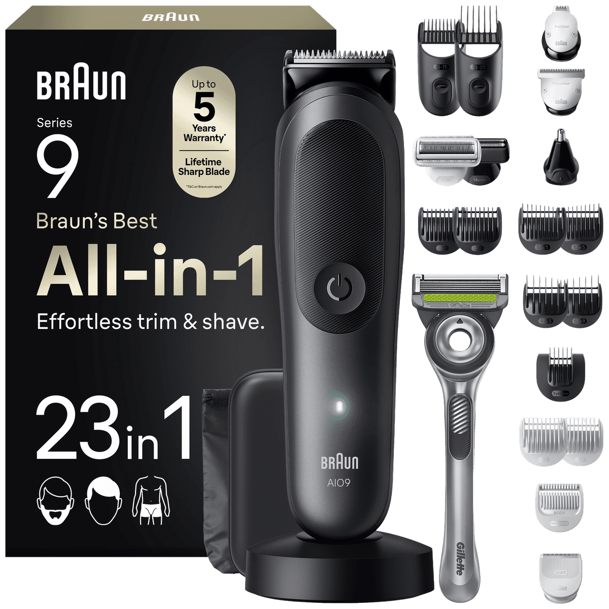 BRAUN AIO9560 Multigroomer Zwart — afbeelding 1