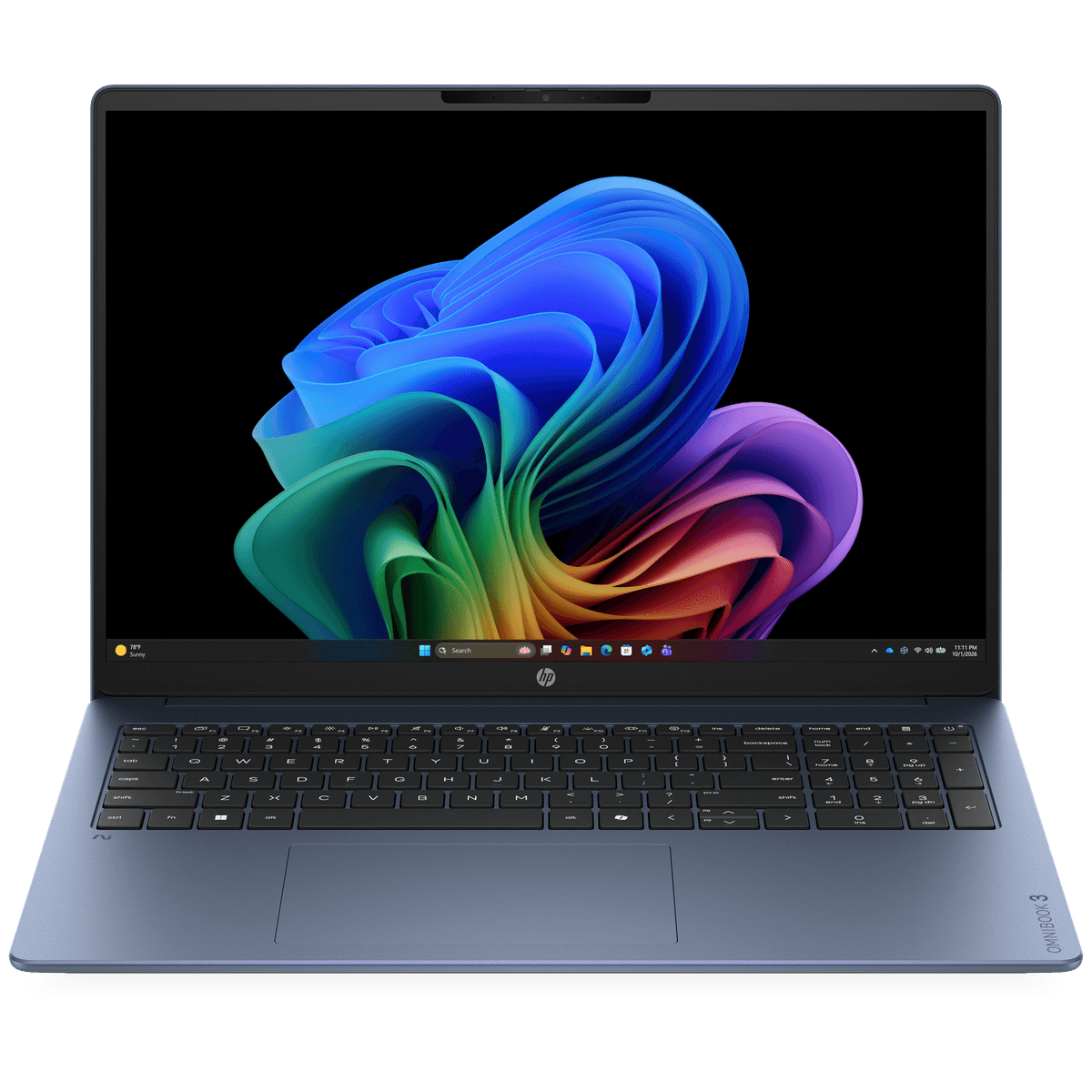 HP OmniBook 3 NG AI 16-bz0812ndx - 16 inch - 2K - Qualcomm Snapdragon X1-26-100 - 8 GB - 512 GB - Adreno™ Onboard Graphics - QWERTY — afbeelding 1