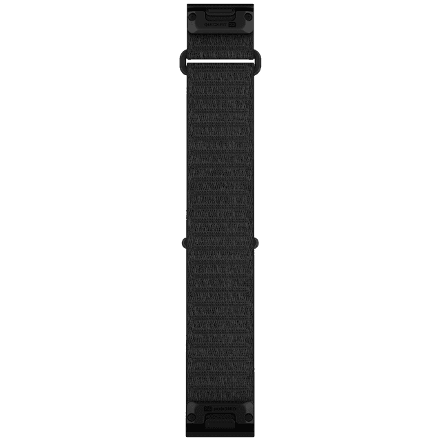 GARMIN Stoffen polsband 22MM Quickfit kort Horlogebandje Zwart