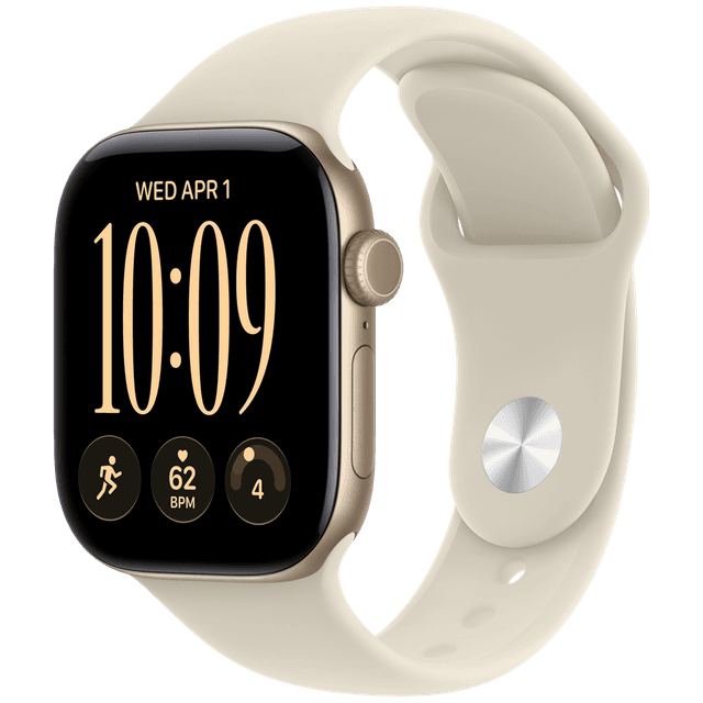 Apple Watch Series 12 GPs 42mm - Light Gold Aluminium Case Sport Band M/l Smartwatch Sand