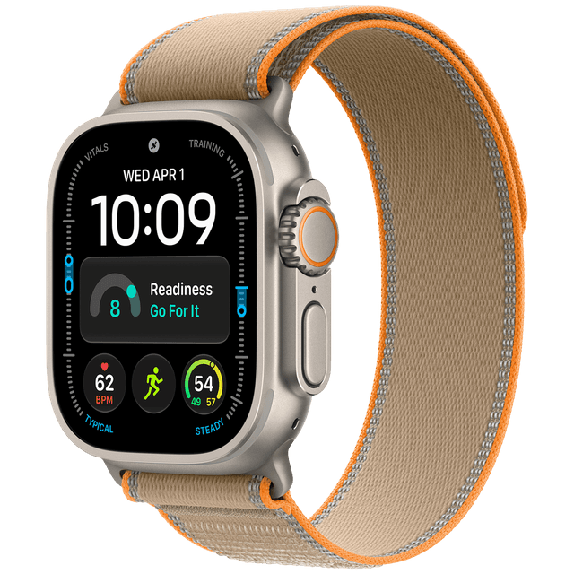 APPLE Watch Ultra 4 GPS + Cellular 49mm Natural Titanium Case - Sand Trail Loop - M/L Smartwatch Natural