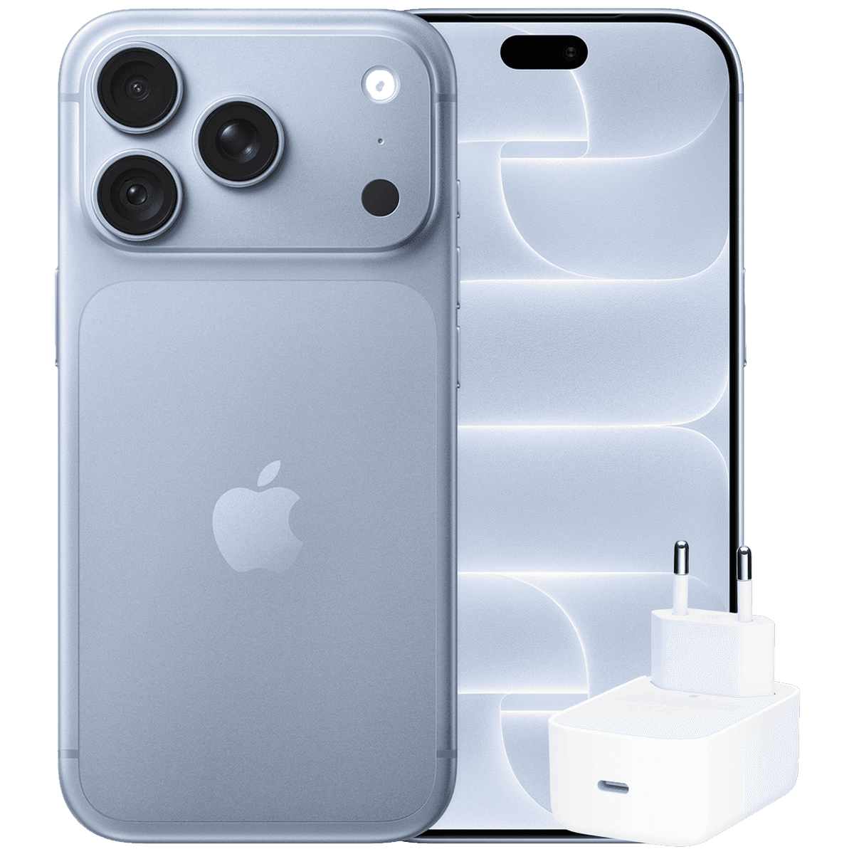 Apple Iphone 18 Pro - 5g 256 Gb Glacier + Dynamic Power 40w Max 60w Netadapter Smartphone Bundle — afbeelding 1