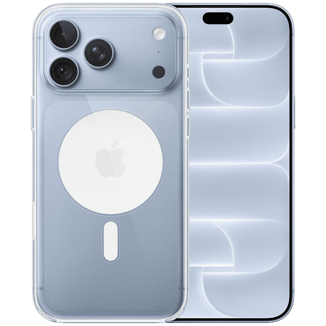 Apple Iphone 18 Pro Max - 256 Gb Glacier + Clear Magsafe Cover Transparant Smartphone Bundle