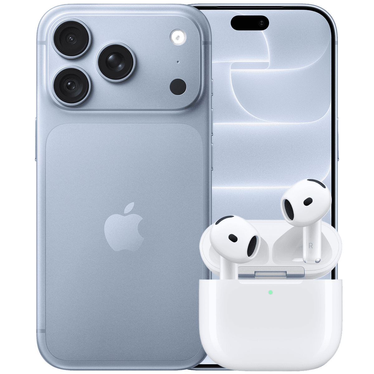 Apple Iphone 18 Pro - 5g 256 Gb Glacier + Airpods 5 Draadloos Oplaadcase In-ear Draadloze Oordopjes Met Noise-cancelling Smartphone Bundle — afbeelding 1