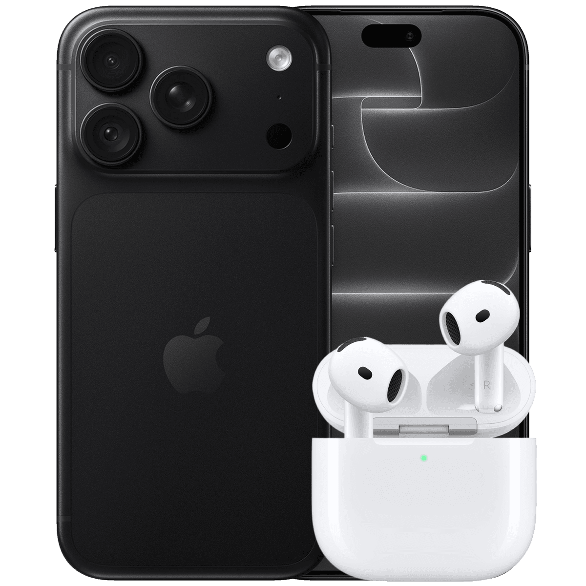 Apple Iphone 18 Pro - 5g 256 Gb Black + Airpods 5 Draadloos Oplaadcase In-ear Draadloze Oordopjes Met Noise-cancelling Smartphone Bundle — afbeelding 1