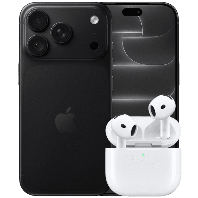 Apple Iphone 18 Pro - 5g 256 Gb Black + Airpods 5 Draadloos Oplaadcase In-ear Draadloze Oordopjes Met Noise-cancelling Smartphone Bundle