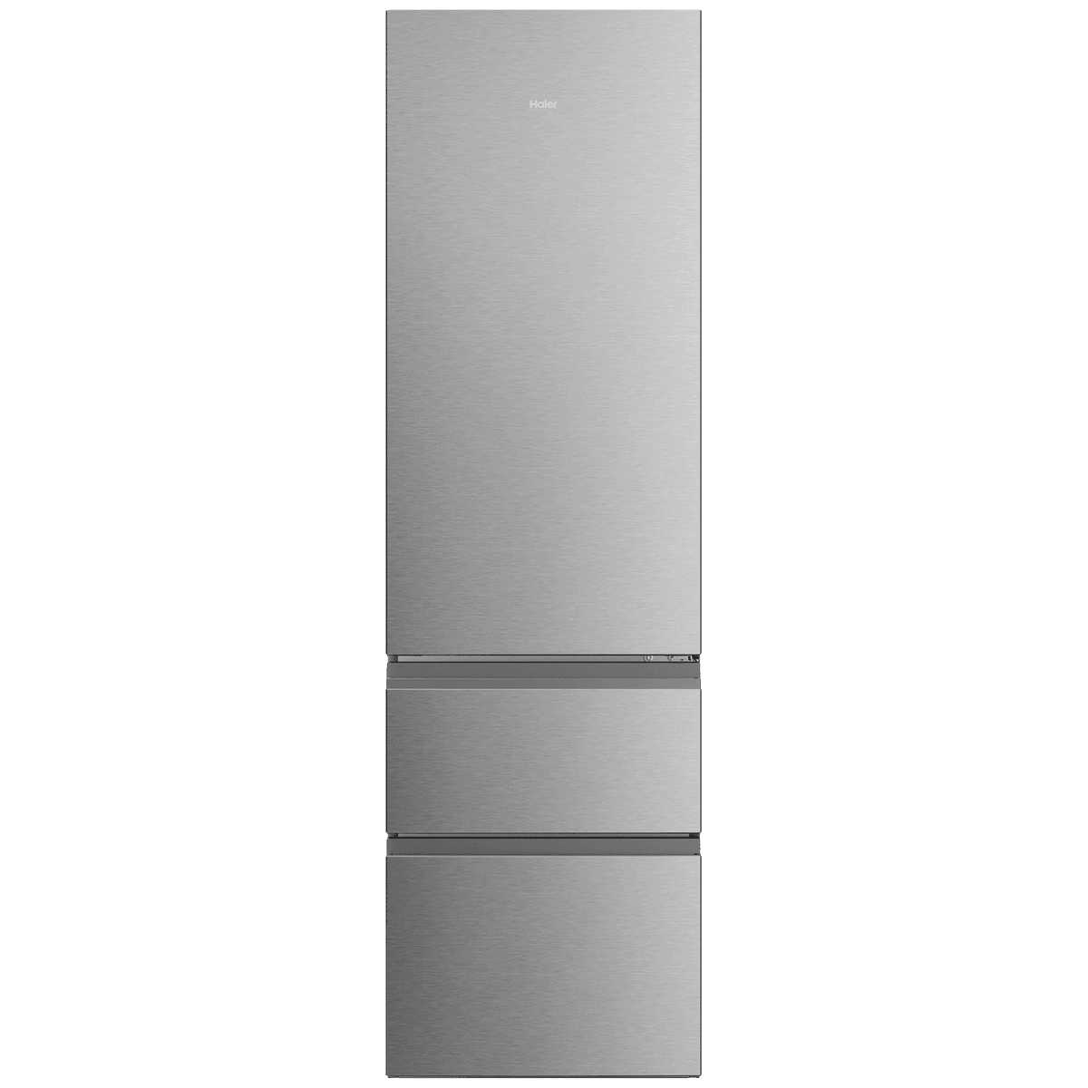 HAIER HTR3620CNMG - breedte 59.5 cm - hoogte 205 cm - inhoud 414 l - NoFrost Koel-vriescombinatie Inox — afbeelding 1