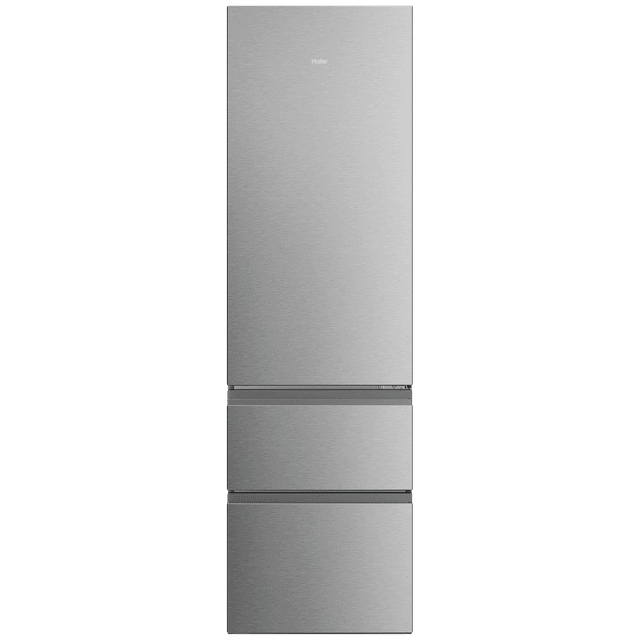 HAIER HTR3620CNMG - breedte 59.5 cm - hoogte 205 cm - inhoud 414 l - NoFrost Koel-vriescombinatie Inox